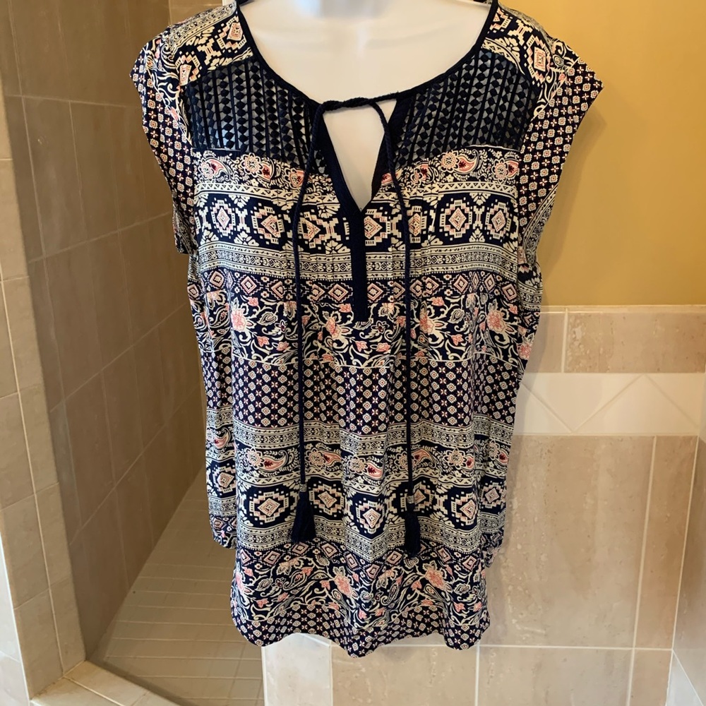 Daniel Rainn Short Sleeve Top Blouse